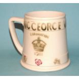 Arthur Lasenby Liberty and William Moorcroft, a commemorative mug celebrating the 1911 coronation of