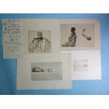 “The Bull of Merida”, signed artist’s proof, inscribed ‘first plate’ ‘unique’, black and white