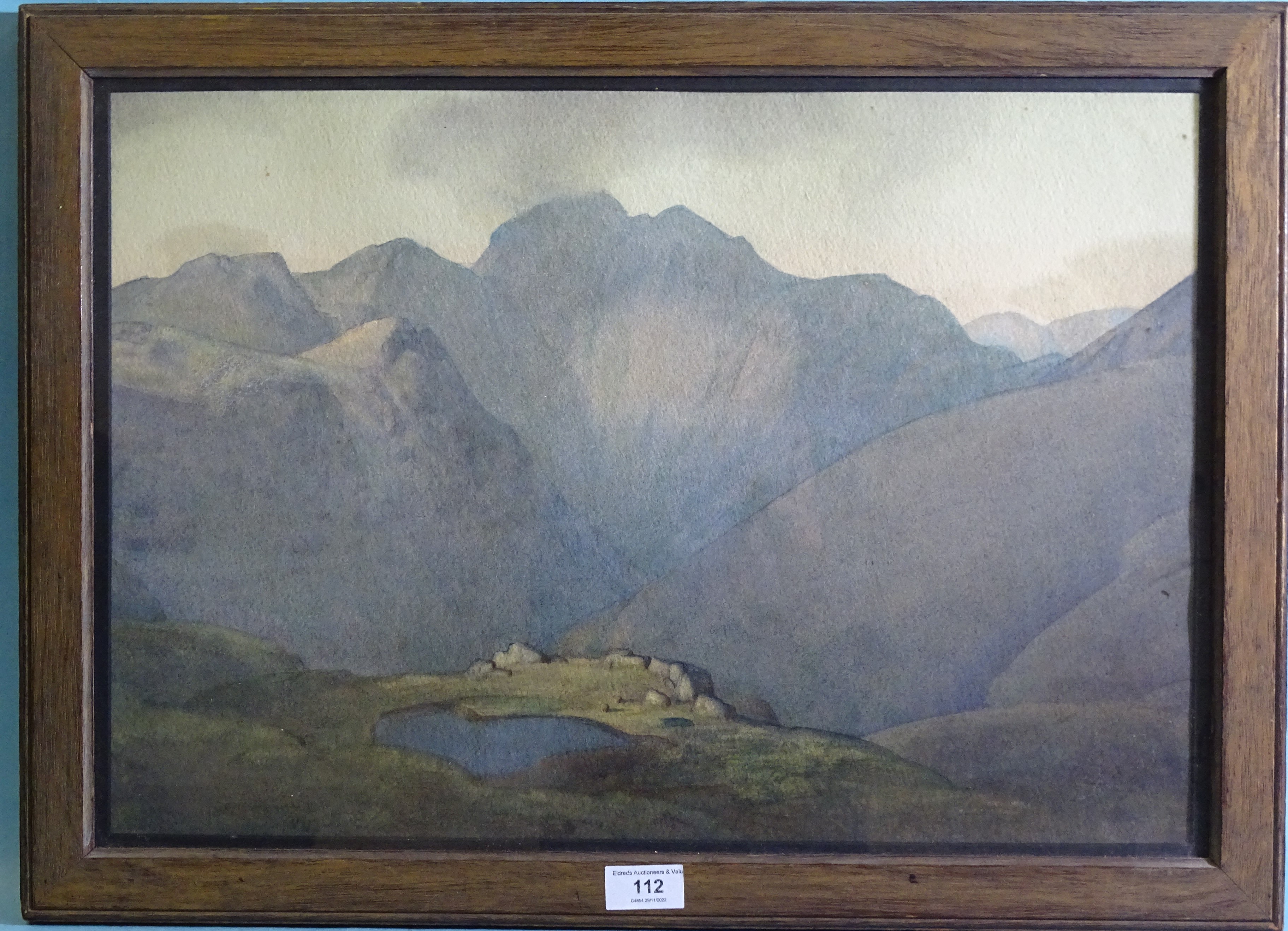 D H Banner (1896-1983) PILLAR FROM GREAT HOW (SCAFELL) Watercolour, 36.5 x 53cm.