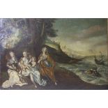 18th century Continental School ALLEGORICAL SCENE, THE HOLY FAMILY AND OTHER RELIGIOUS FIGURES