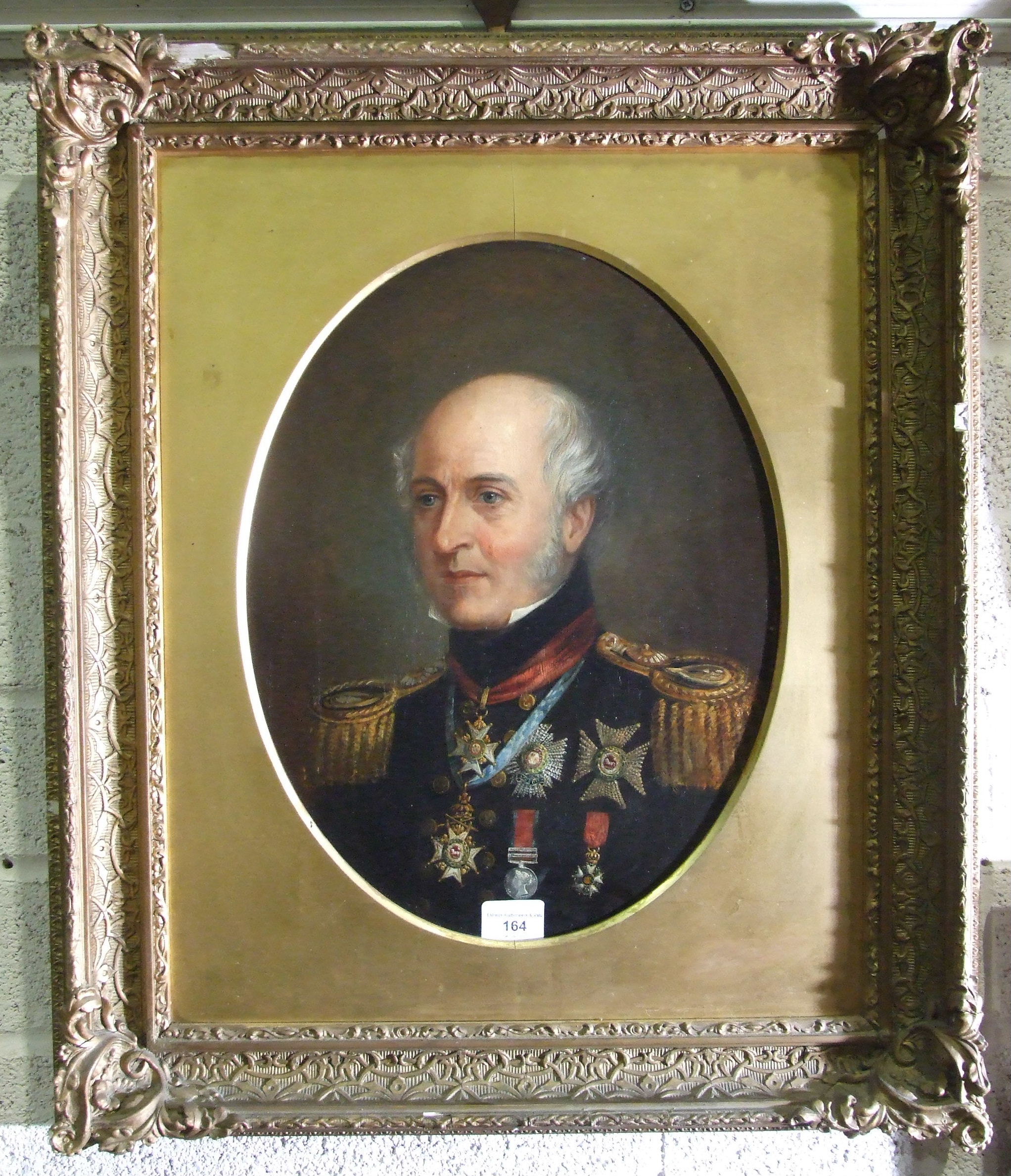19th century English School PORTRAIT OF A MILITARY OFFICER WEARING MEDAL GROUP, INCLUDING KCB ( - Bild 3 aus 3