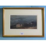 Early-20th century English School EASTBOURNE PIER FROM ROYAL PARADE Watercolour signed with initials
