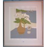 After Bryan Pearce, 'Arum Lilies', a limited-edition silk screen print, 61 x 52cm, signed in