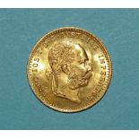 An Austro-Hungarian 1-Ducat gold coin, 1915, 3.5g.