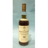 The Macallan Single Highland Malt Scotch whisky 10-year-old, 40%, 75cl, (level mid-neck).