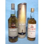 Scapa Single Malt Scotch whisky, Orkney 14-year-old, 40%, 1L, (in cardboard tube, rusted top) and