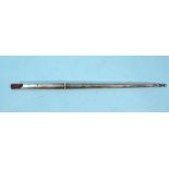 A Sampson Mordan & Co. sterling silver dip pen, 18cm long.