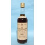 The Macallan 1965 17-year-old Single Malt Whisky matured in sherry wood, bottled in 1983, 43%, 75cl.