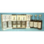 A collection of malt whisky miniatures: The Macallan 1967, 1968 and 1970, 43%, 5cl, (levels low shou