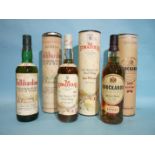 The Edradour Single Highland Malt whisky, 40%, 70cl, (foxed sleeve with poster), Tullibardine Single