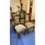 4 EDWARDIAN D R CHAIRS