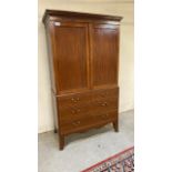 MAHOGANY INLAID 2PCE LINEN PRESS (AF)