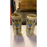 2 SARREGUEMINES VASES (AF)