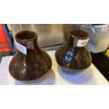 2 GLASS VASES