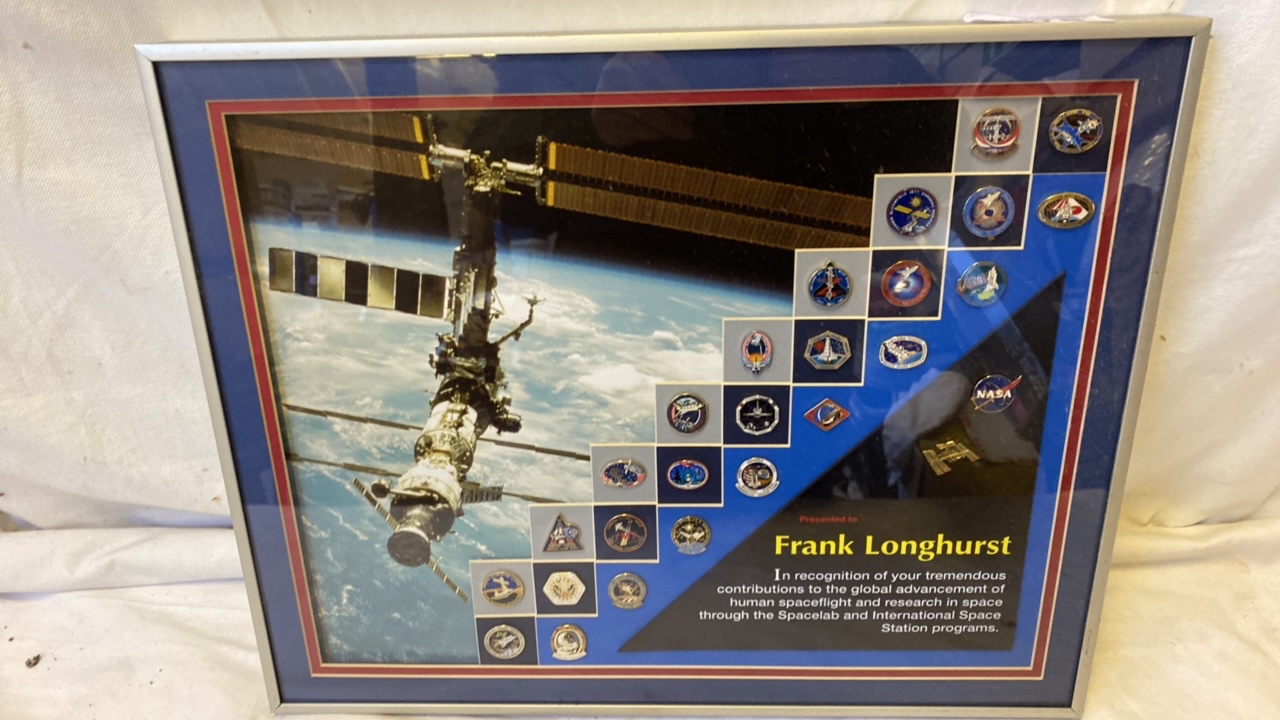 FRANK LONGHURST FRAMED PRESENTATION BADGES