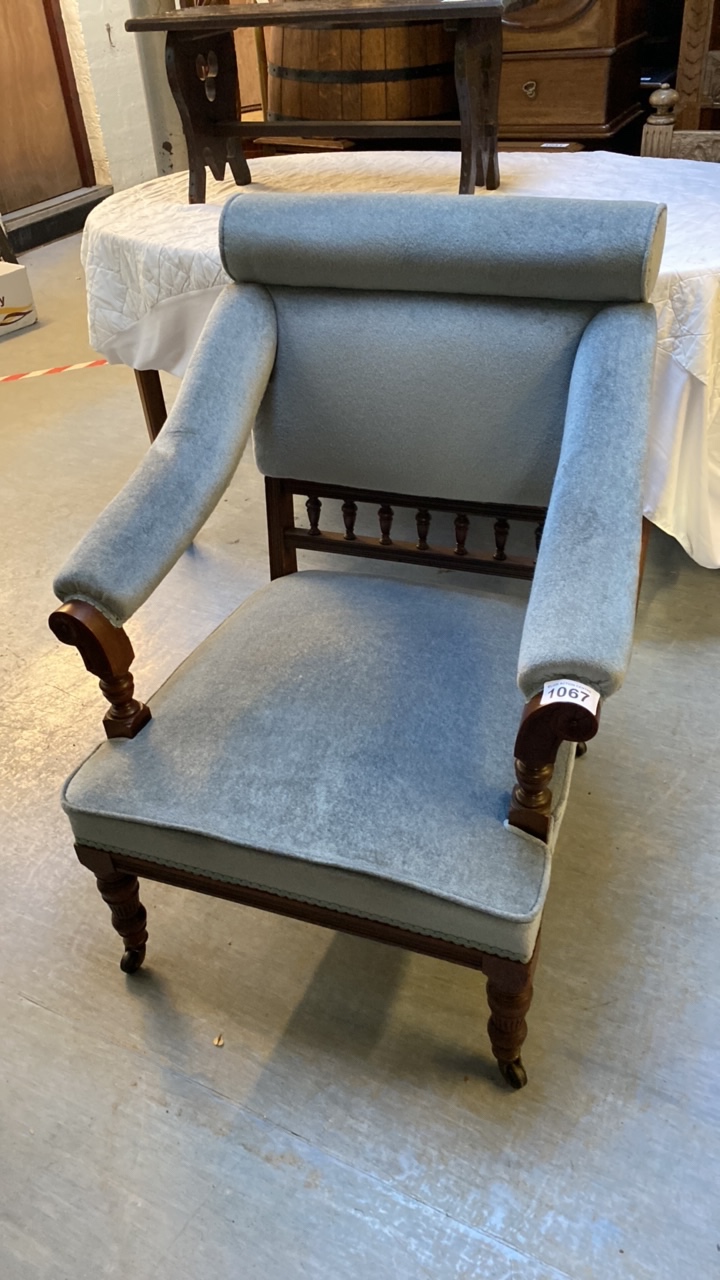 BLUE EDWARDIAN CHAIR - Image 2 of 10