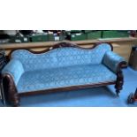 BLUE VICTORIAN STYLE SOFA