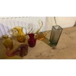 BOX 6 PCE WHITEFRIARS & OTHER GLASSWARE (1 PCE AF)
