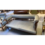 BLUE EDWARDIAN SOFA