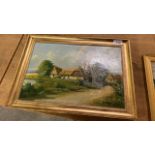 OIL PAINTING DUTCH FARM (AF)