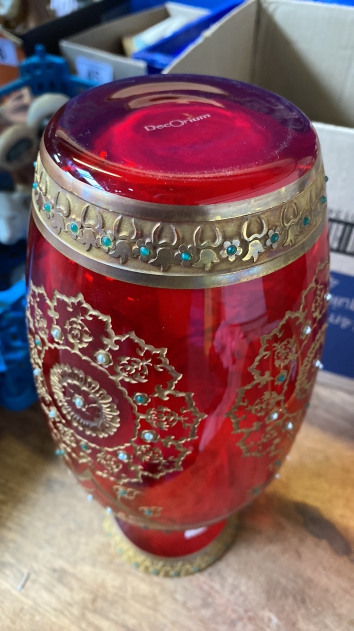 DECORIUM GLASS VASE & ORNAMENTAL GLASS BOWL - Image 14 of 24