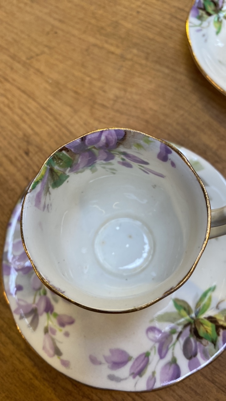 6 SMALL WISTARIA ROYAL STANDARD CUPS & SAUCERS - Image 7 of 12