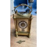 BRASS CARRIAGE CLOCK ALARM & REPEATER