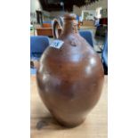 LARGE STONEWARE FLAGON-APPROX 52 CMS TALL (AF)