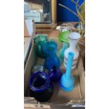 BOX GLASS VASES & PAPERWEIGHT ETC