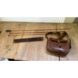 BOX-GUN CLEANING EQUIPMENT & LEATHER BAG (AF)