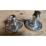 PAIR SILVER TABLE LIGHTERS- ONE LIGHTER MISSING