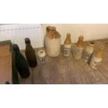 BOX- ASSORTED BOTTLES FLAGON GINGER BEER BOTTLES (AF)