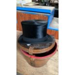 CASED TOP HAT -LINCOLN BENNETT & CO LONDON (AF)