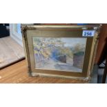 W C PAINTING STREET SCENE ROSE BARTON 1896 (FRAME AF)