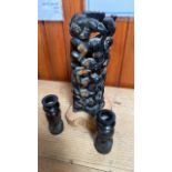 3 AFRICAN STYLE CARVINGS (AF)