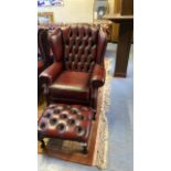 WING BACK CHAIR & STOOL
