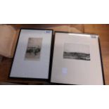 2 JACKSON SIMPSON ETCHINGS- OLD STONEHAVEN & STRATHPEFFER