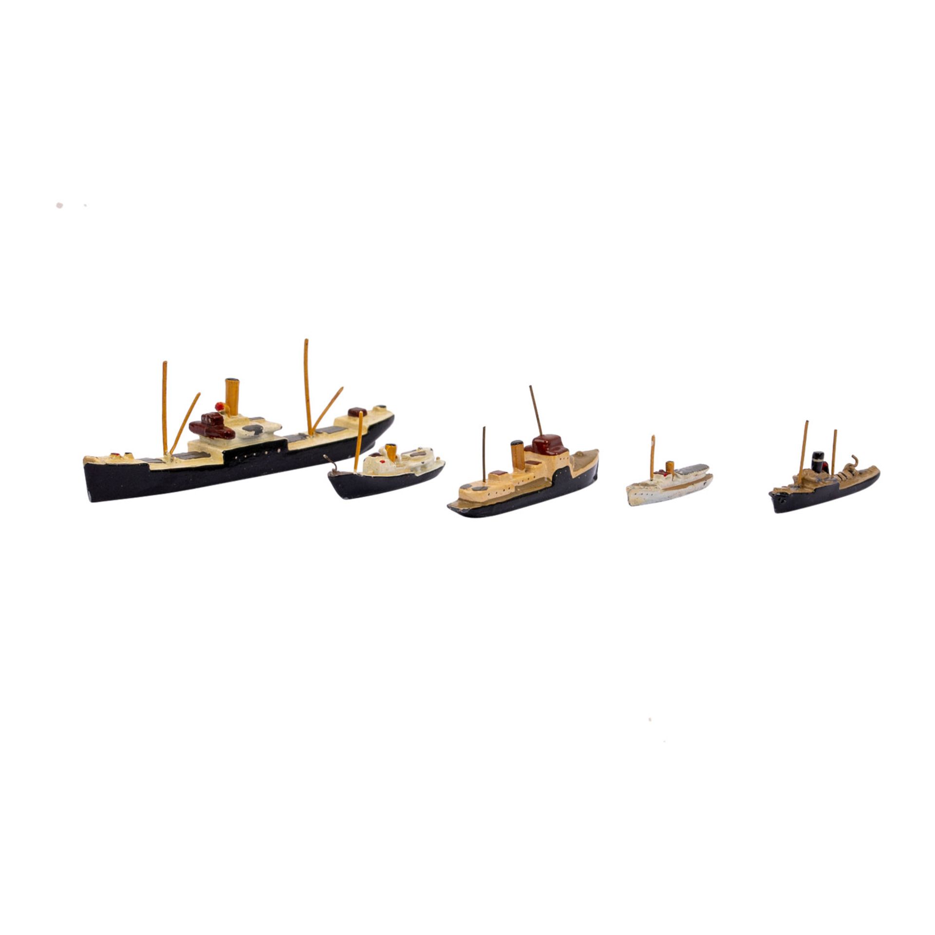 WIKING Konvolut aus 6 Frachtschiffen und 4 Flugzeugen im Maßstab 1:1250, Vor- und Nachkrieg, - Image 2 of 5