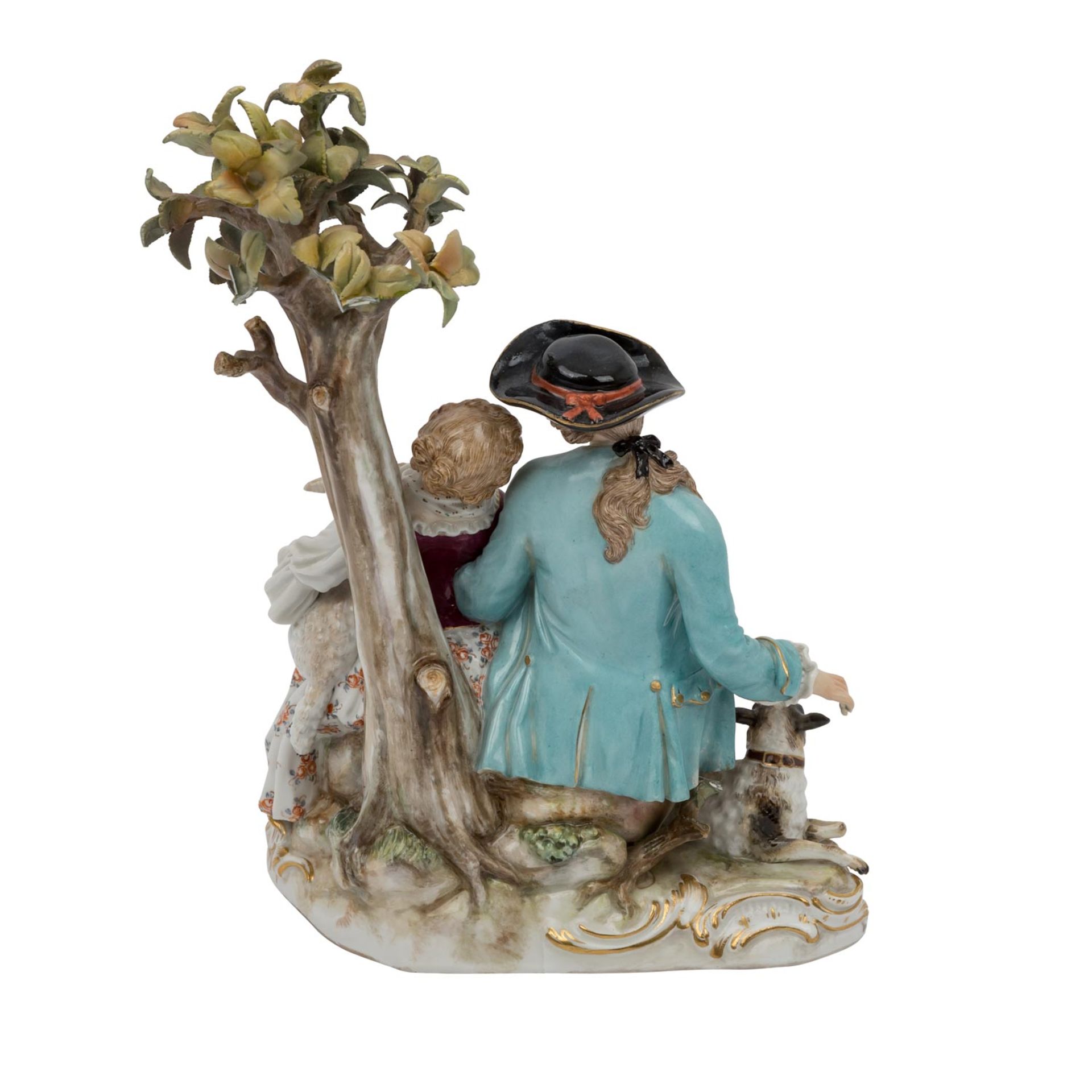 MEISSEN Figurengruppe 'Schäferszene', 2. Wahl, 1860-1924. - Image 5 of 10