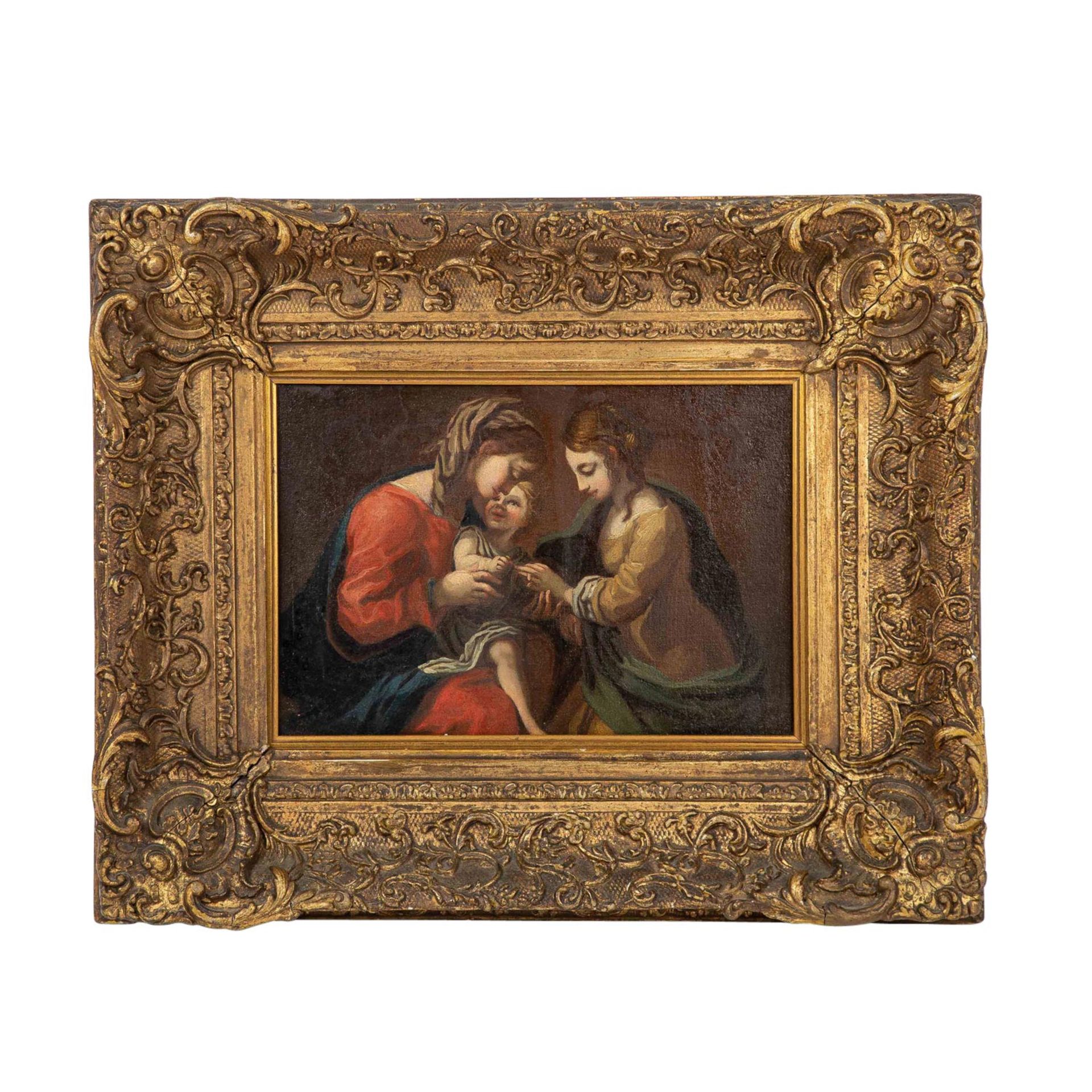 ITALIENISCHER MALER 18./19. Jh., "Maria mit Kind und heilige Katharina", - Image 2 of 4