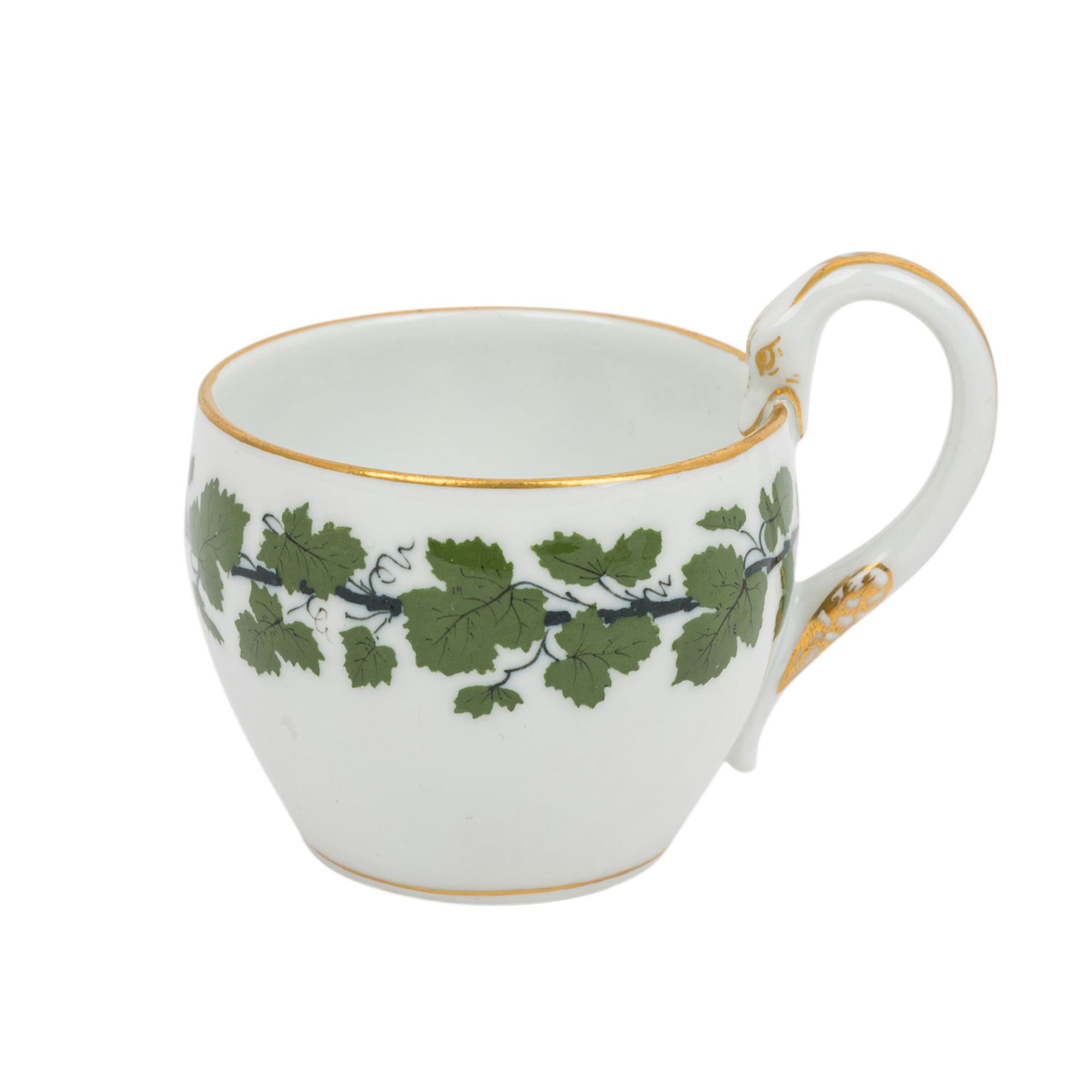 MEISSEN Kaffee-/Teeservice f. 15 Peronen 'Weinlaub Schwanenhals', 1. Wahl, vor 1934. - Image 8 of 9