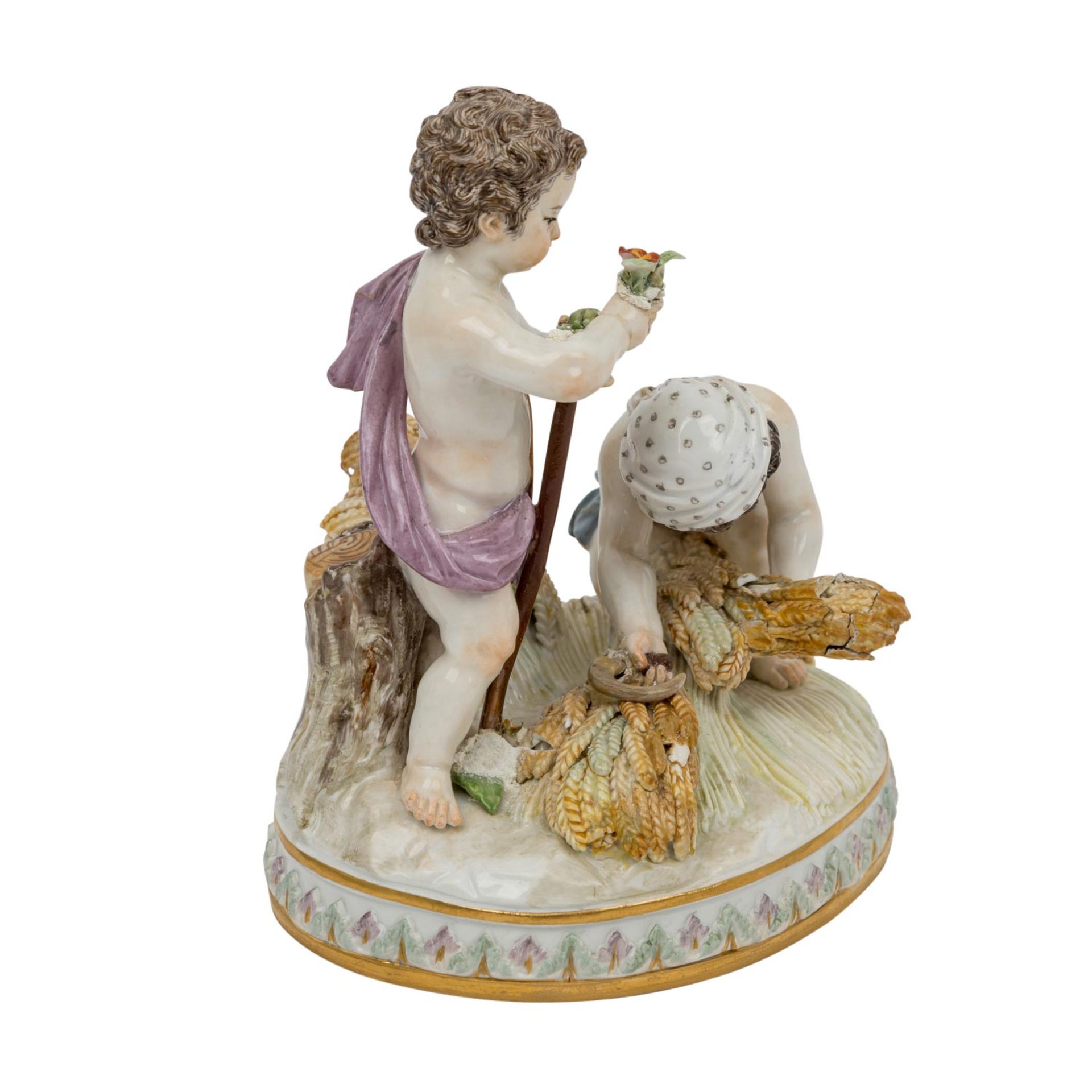 MEISSEN Allegorie 'Der Ackerbau', 2. Wahl, 1860-1924. - Bild 6 aus 8