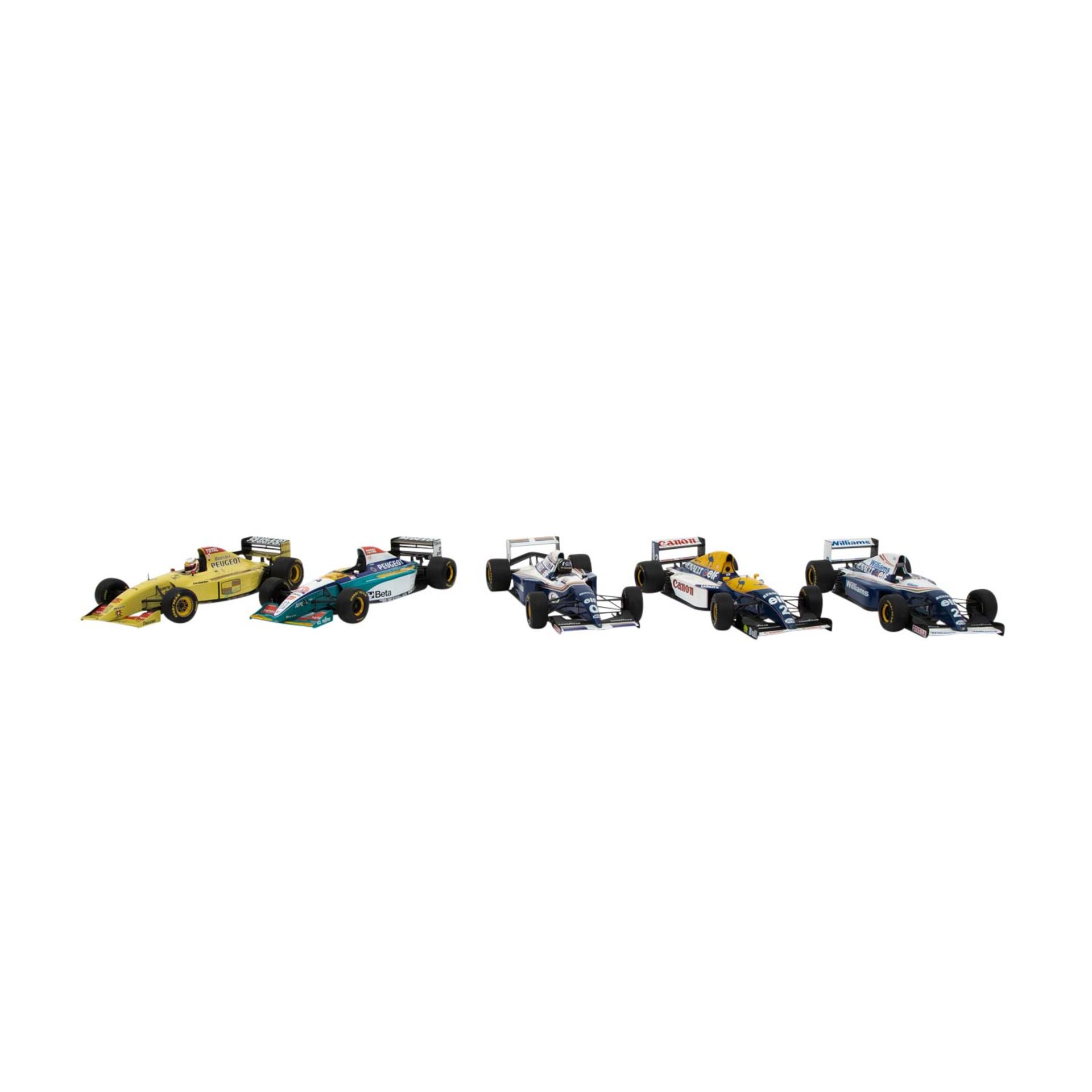 MINICHAMPS (Paul's Model Art) Konvolut aus 5 Formel 1 Rennfahrzeugen im Maßstab 1:18,