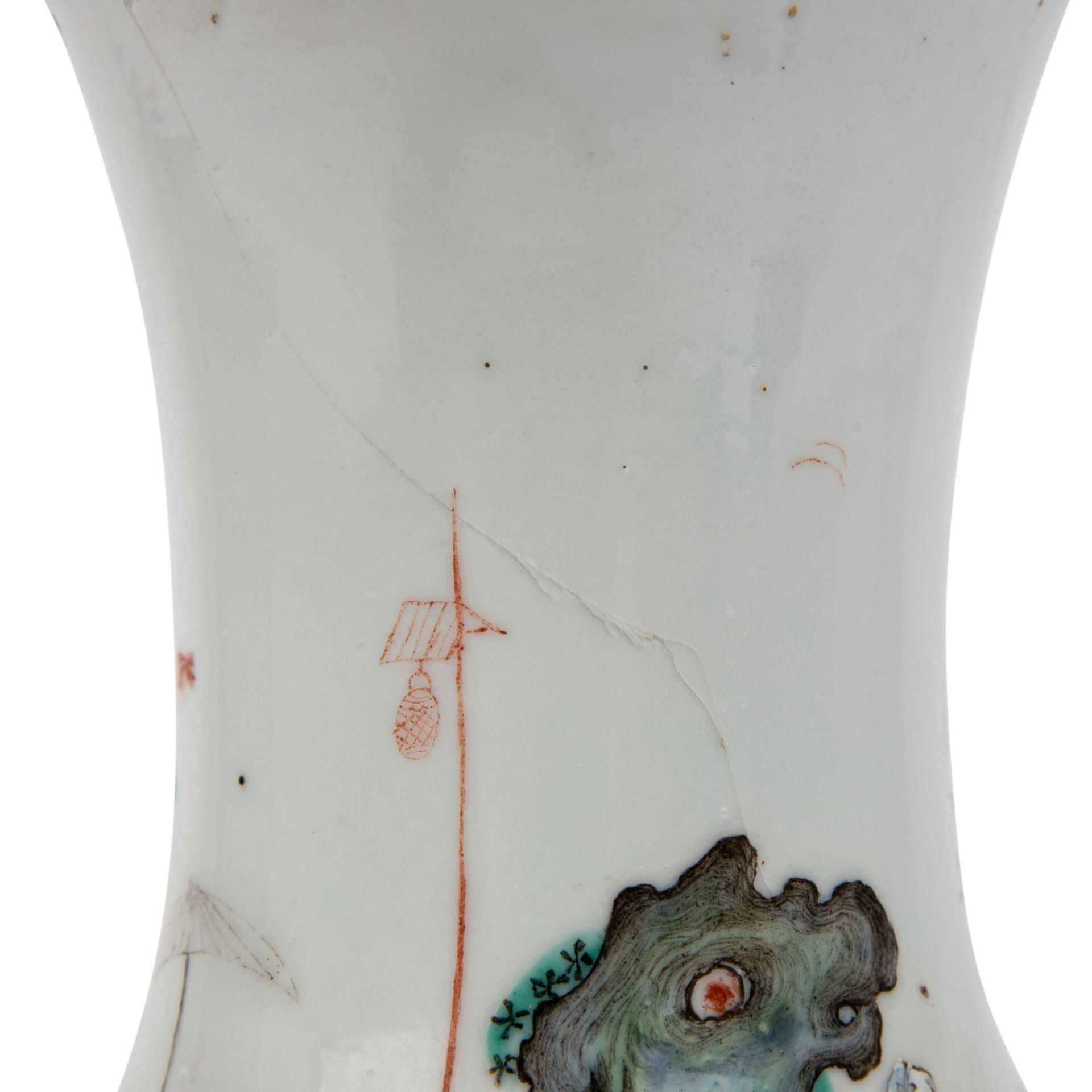 Famille rose-Vase. China, 18./19. Jh. - Image 6 of 8