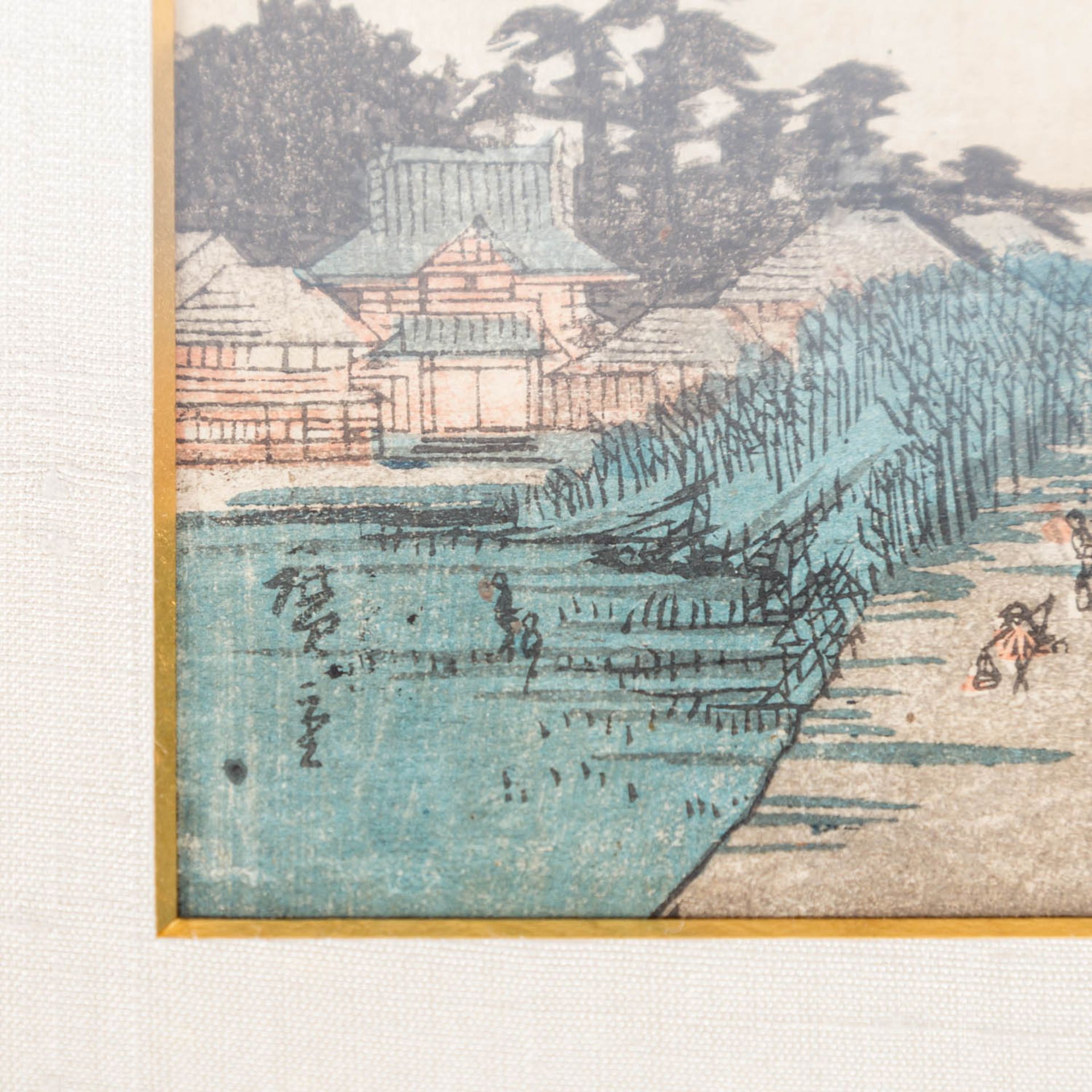 Paar HIROSHIGE Farbbholzschnitte, JAPAN, 1840er Jahre: - Image 6 of 10