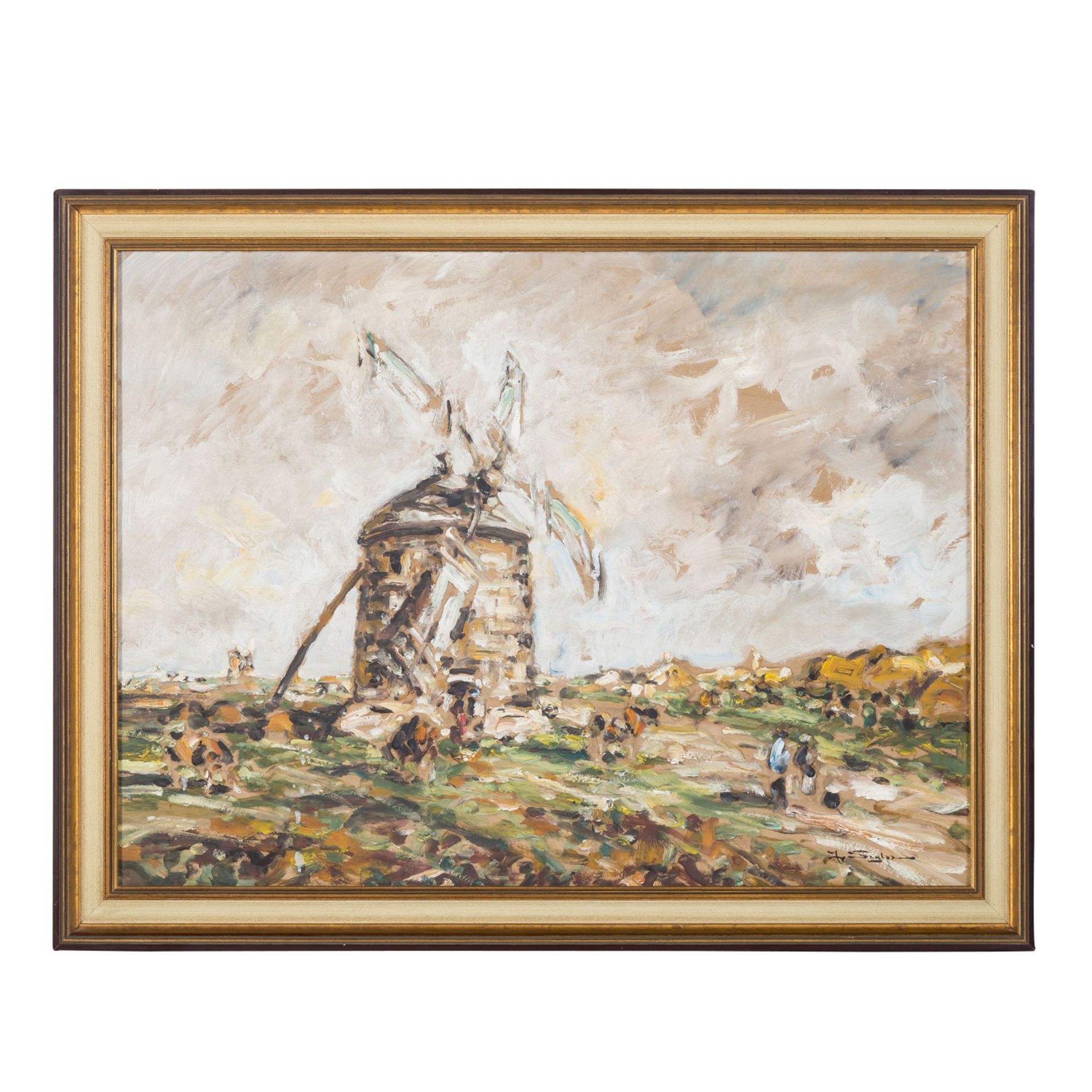 SEYLER, JULIUS (1873-1958), "Windmühle am Strand", - Bild 2 aus 6