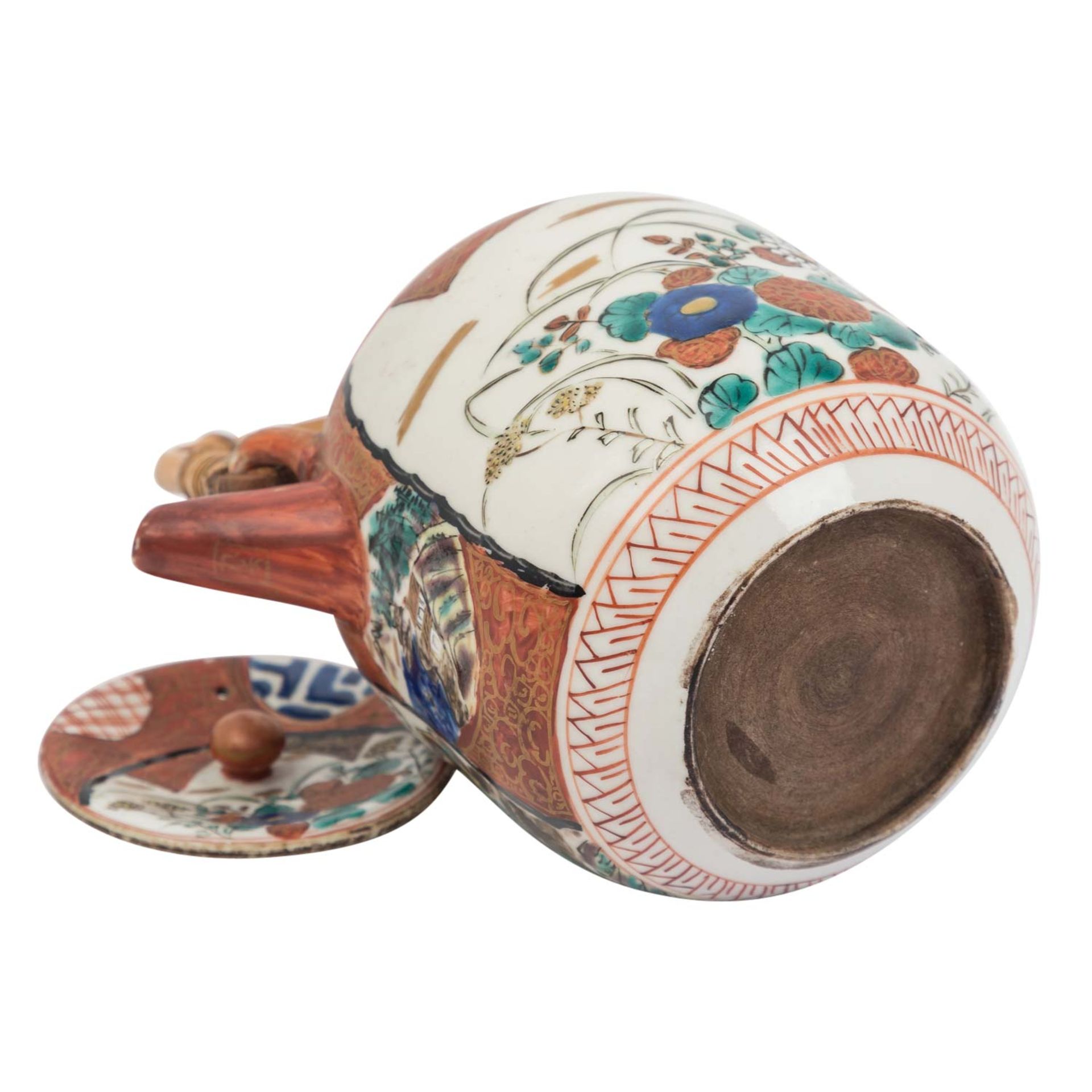 Eisenrote Teekanne aus Keramik. JAPAN, 19. Jh., - Image 7 of 7