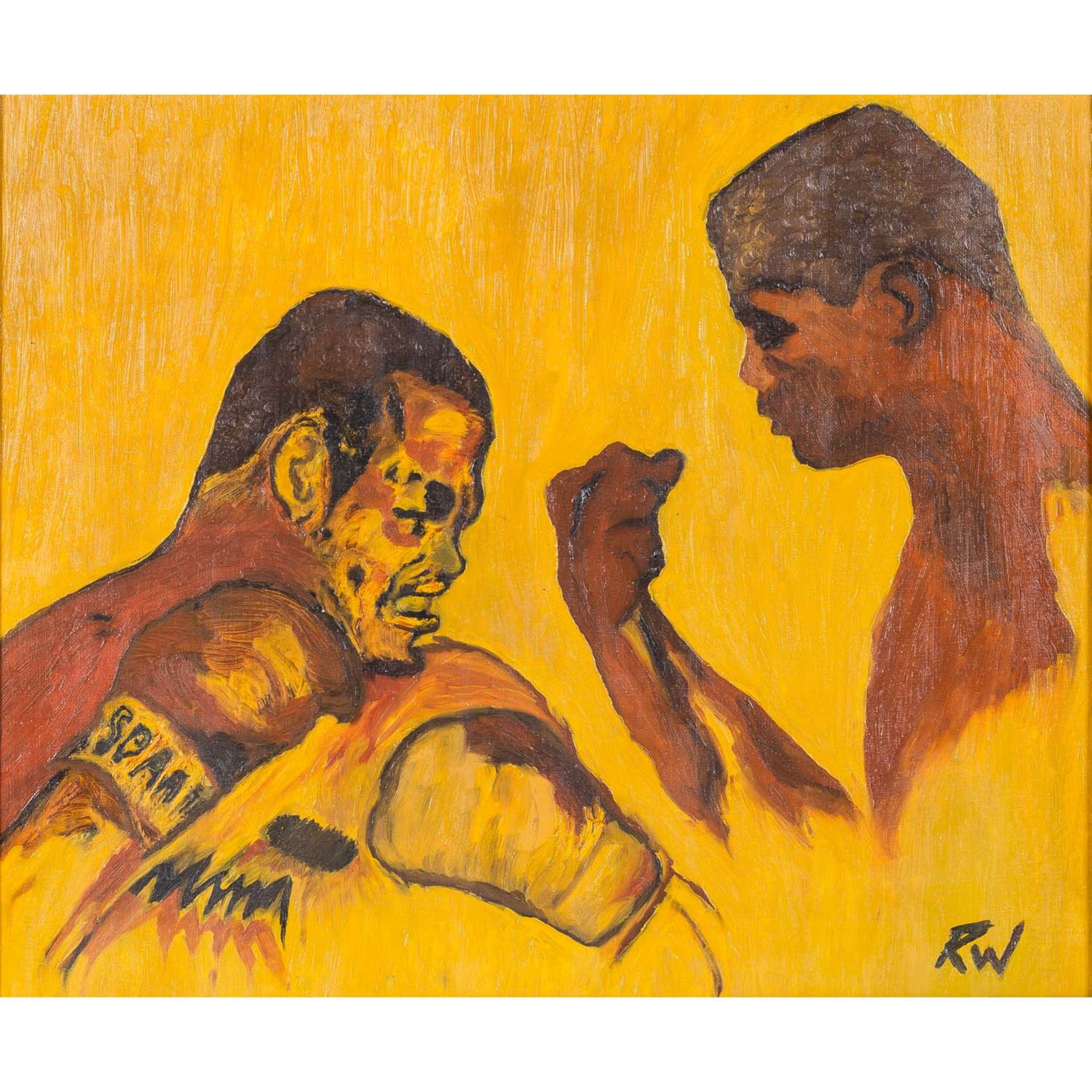 WELLER, RENÉ (geb. 1953, ehemaliger Boxchampion), "Boxkampf Muhammad Ali gegen Joe Frazier",