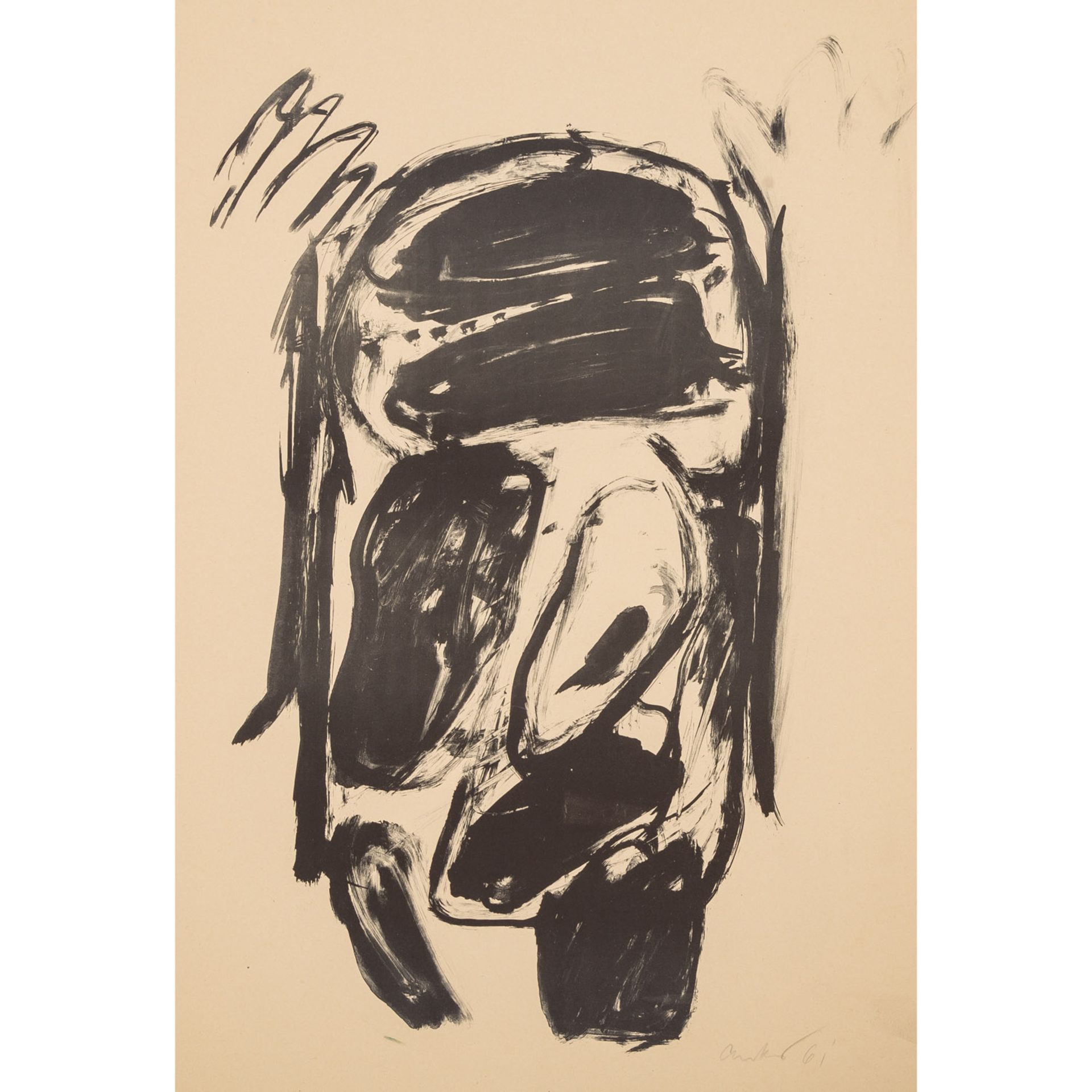 ANTES, HORST (1936) "Figur mit erhobenen Armen" 1961,