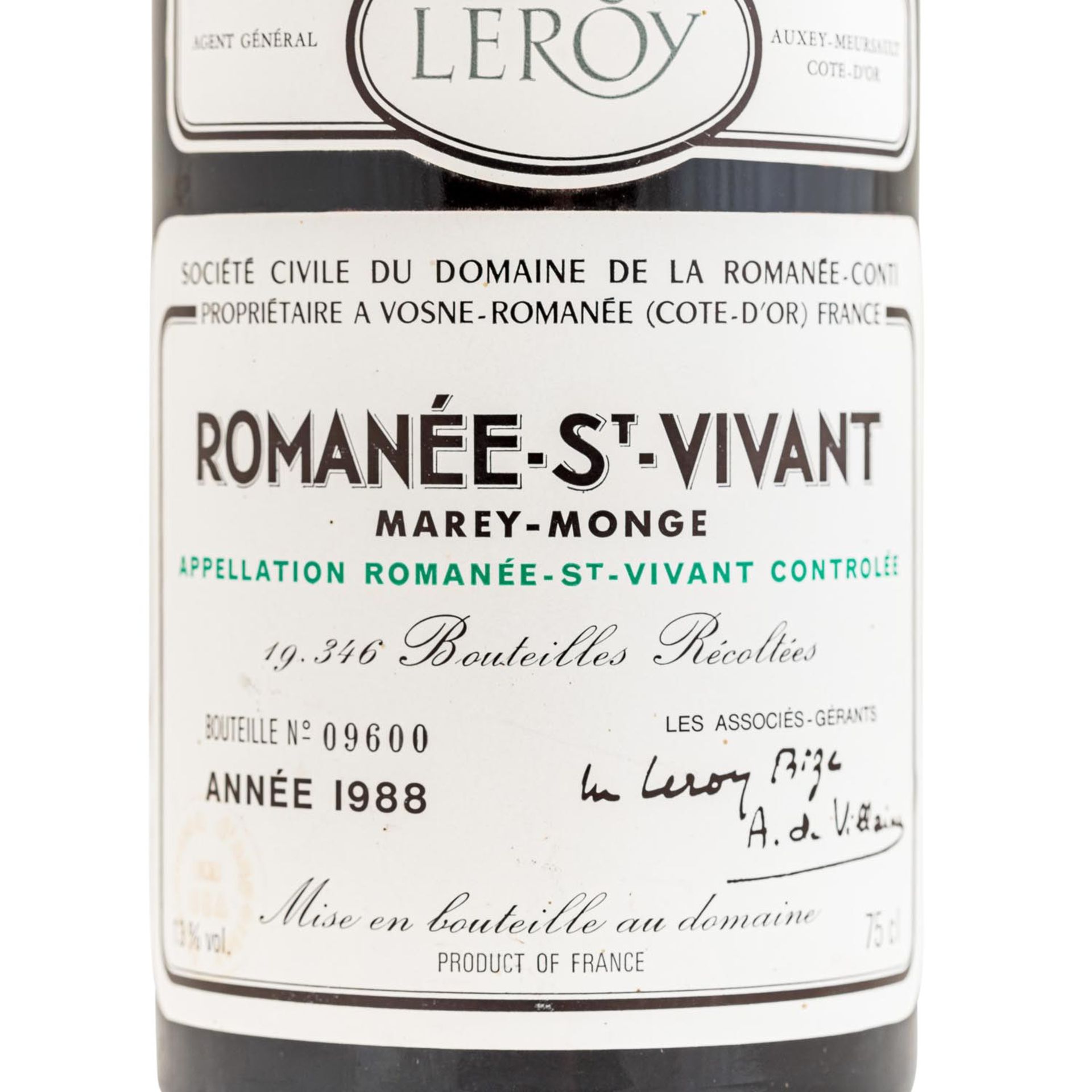 DOMAINE DE LA ROMANÉE-CONTI 1 Flasche ROMANÉE-SAINT-VIVANT 1988 - Bild 2 aus 6
